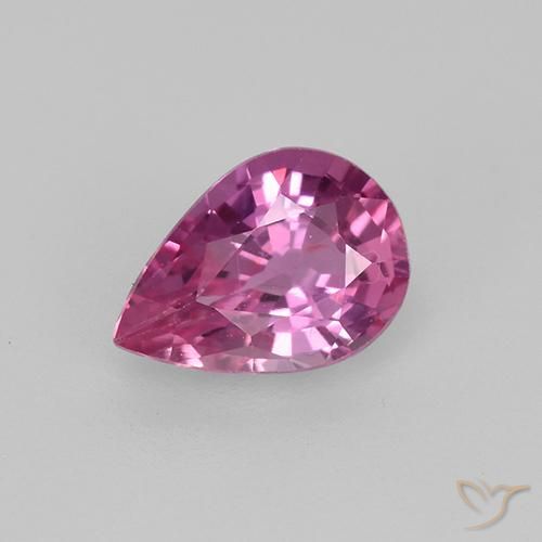 0.64ct Natural Rosa escuro Safira, Formato de pêra, VVS-VS
