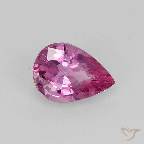 Safira Rosa escuro Natural 0.64ct, Formato de pêra, VVS-VS