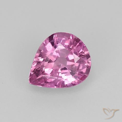 0.75ct Natural Roxo Real Rosa Safira, Formato de pêra, VVS-VS