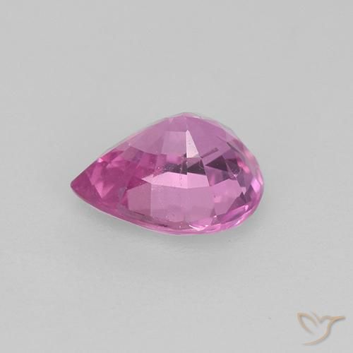 Safira Roxo Real Rosa Natural 0.75ct, Formato de pêra, VVS-VS