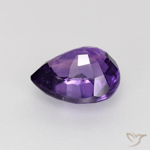 Safira Violeta médio Natural 0.84ct, Formato de pêra, VVS-VS