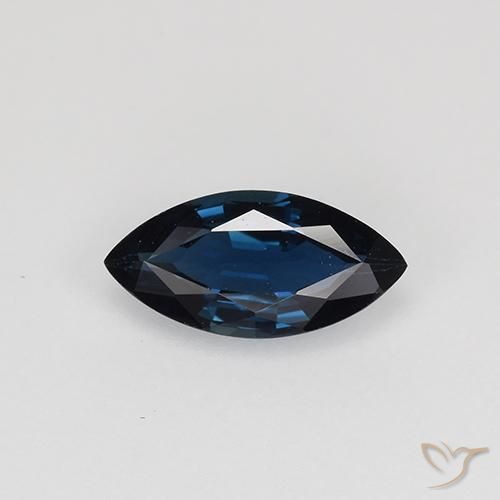 0.66ct Natural Azul da meia noite Safira, Marquesa, VVS