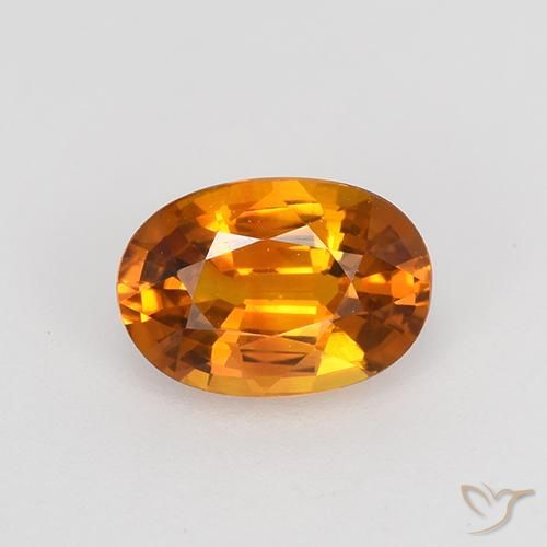0.77ct Natural Laranja Profundo Safira, oval, VVS