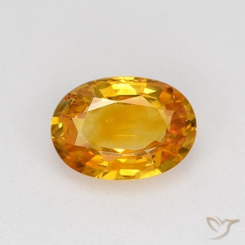 0.82ct Natural damasco laranja Safira, oval, VVS-VS