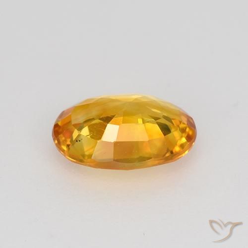Safira damasco laranja Natural 0.82ct, oval, VVS-VS