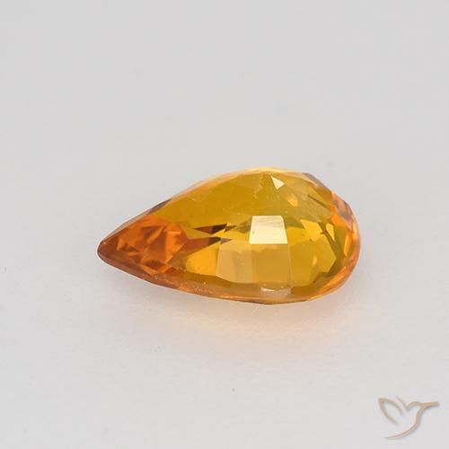 Safira Ouro Natural 0.72ct, Formato de pêra, VVS
