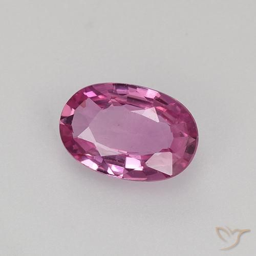 Safira rosa médio Natural 0.57ct, oval, VVS-VS