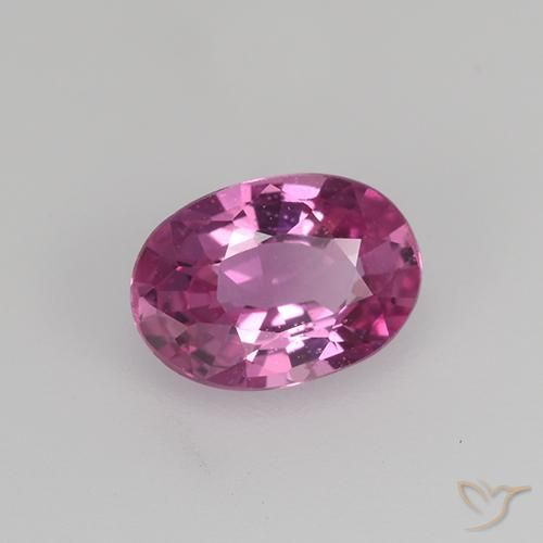 Safira rosa médio Natural 0.68ct, oval, VVS-VS