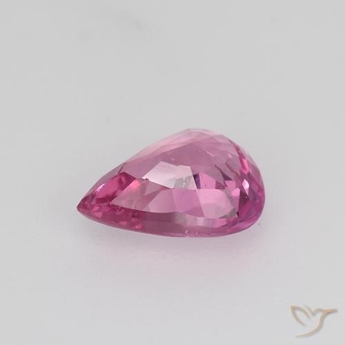 Safira Rosa escuro Natural 0.77ct, Formato de pêra, VVS-VS