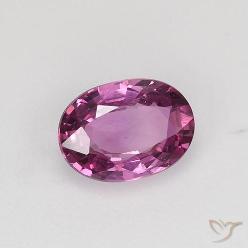 Safira roxo médio Natural 0.82ct, oval, VVS-VS