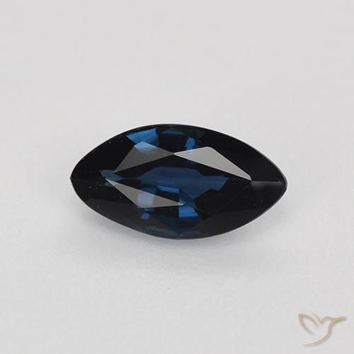 0.69ct Natural Azul da meia noite Safira, Marquesa, VVS