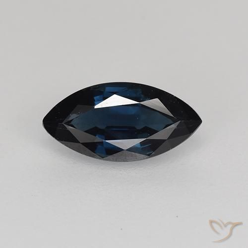 0.69ct Natural Azul escuro Safira, Marquesa, VVS-VS