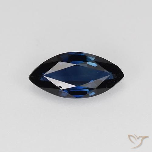 0.58ct Natural Noite azul Safira, Marquesa, VVS-VS