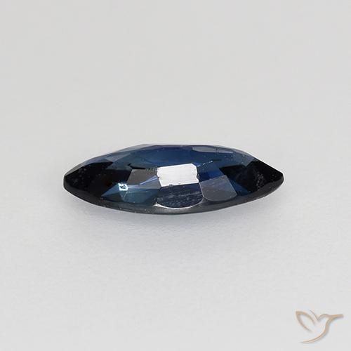Safira Azul escuro Natural 0.61ct, Marquesa, VVS-VS