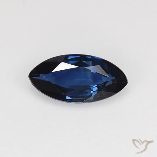 0.61ct Natural Azul escuro Safira, Marquesa, VVS-VS