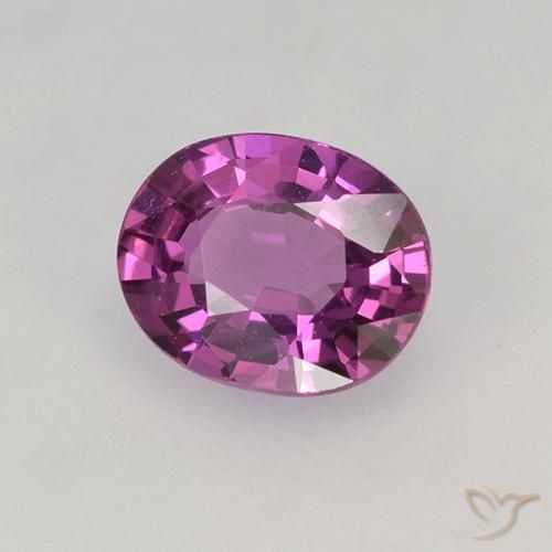 Safira Roxo Rosado Intenso Natural 0.68ct, oval, VVS