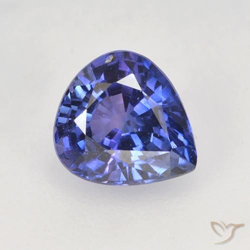0.76ct Natural Violeta Azul Safira, Formato de pêra, VVS-VS