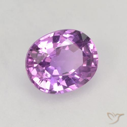 Safira Violeta médio Natural 0.76ct, oval, VVS-VS