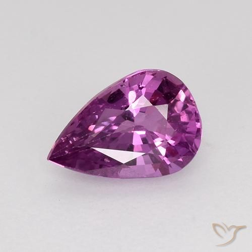 0.73ct Natural roxo médio Safira, Formato de pêra, VVS-VS