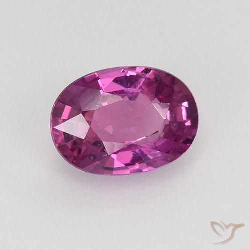 Safira Roxo médio-escuro Natural 0.85ct, oval, VVS-VS