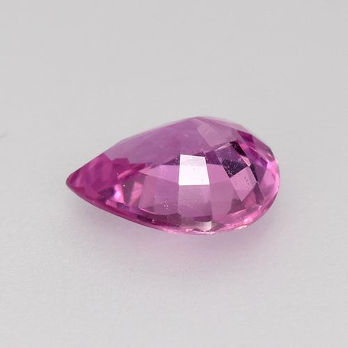 Safira Roxo Rosado Profundo Natural 0.55ct, Formato de pêra, VVS-VS