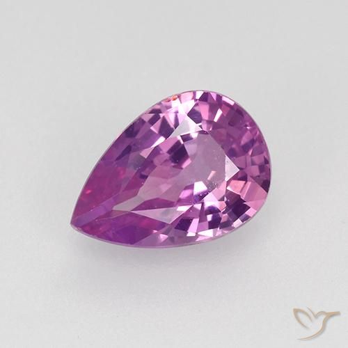 0.82ct Natural Roxo médio-escuro Safira, Formato de pêra, VVS-VS