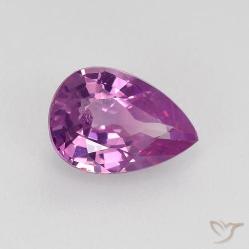 Safira Roxo médio-escuro Natural 0.82ct, Formato de pêra, VVS-VS