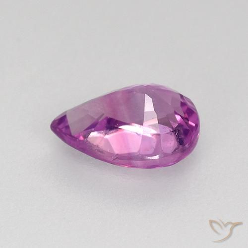 Safira Roxo médio-escuro Natural 0.82ct, Formato de pêra, VVS-VS