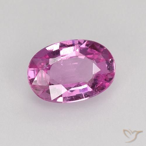Safira Roxo Rosado Profundo Natural 0.64ct, oval, VVS-VS