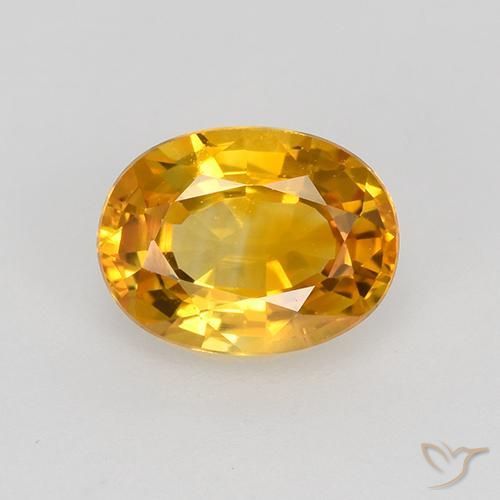 0.86ct Natural Laranja Dourado Profundo Safira, oval, VVS