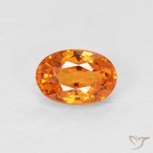 0.78ct Natural Medium Light-Orange Safira, oval, VVS