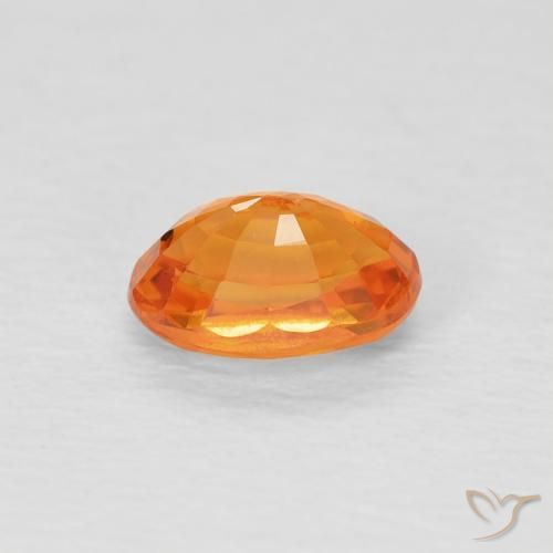 Safira Medium Light-Orange Natural 0.78ct, oval, VVS