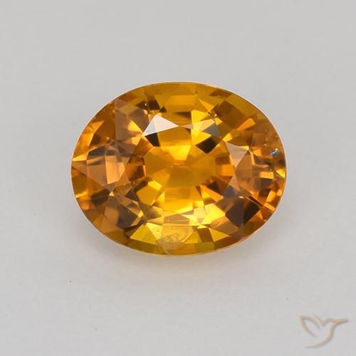0.80ct Natural laranja marrom Safira, oval, VVS-VS