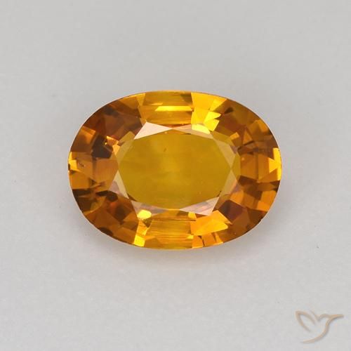 0.77ct Natural Laranja Médio Safira, oval, VS