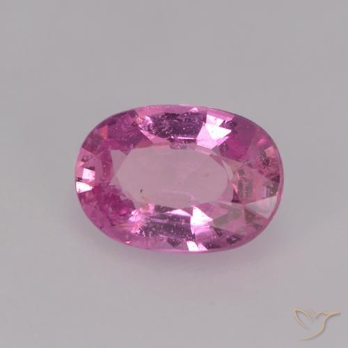 Safira rosa médio Natural 0.73ct, oval, VS