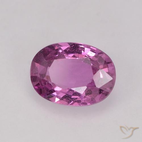 Safira Roxo rosado Natural 0.86ct, oval, VS