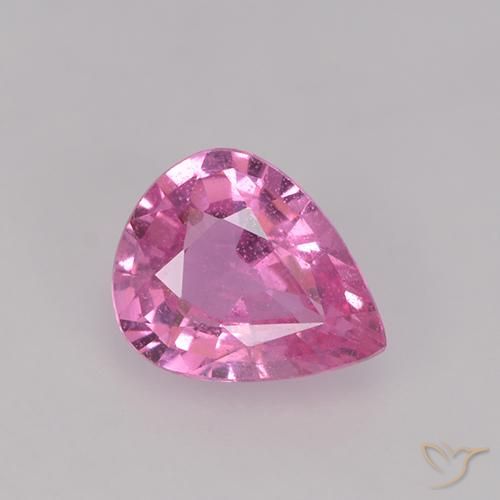 0.61ct Natural rosa médio Safira, Formato de pêra, VS, Photo A