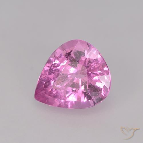 Safira Roxo Intenso Natural 0.74ct, Formato de pêra, VS