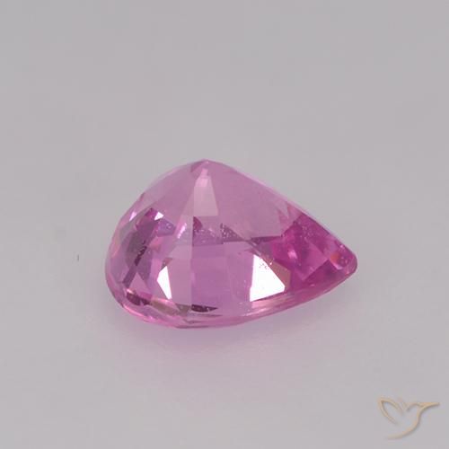Safira Roxo Intenso Natural 0.74ct, Formato de pêra, VS