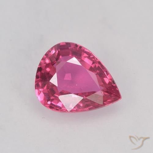 0.69ct Natural rosa médio Safira, Formato de pêra, VVS-VS