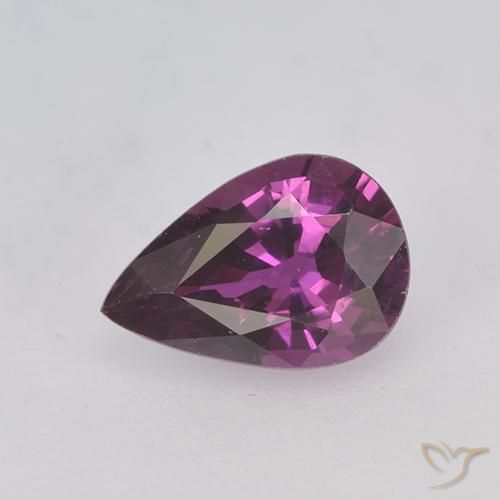 Safira roxo médio Natural 0.67ct, Formato de pêra, VVS-VS