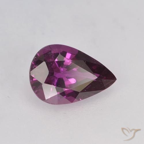 Safira roxo médio Natural 0.67ct, Formato de pêra, VVS-VS