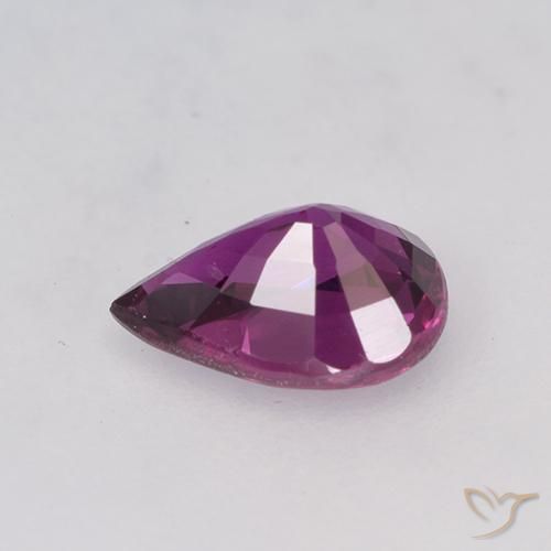 Safira roxo médio Natural 0.67ct, Formato de pêra, VVS-VS