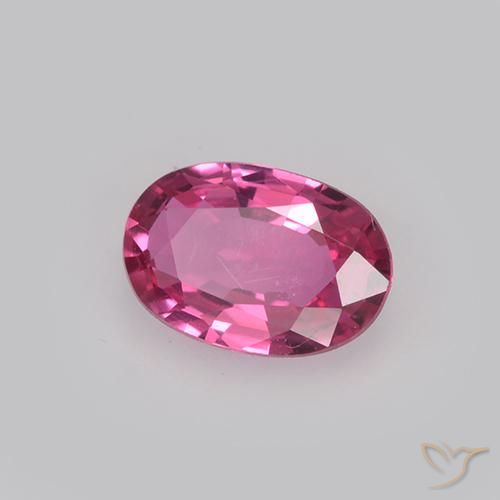 Safira Rosa quente Natural 0.49ct, oval, VVS-VS