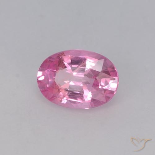 Safira Rosa chiclete Natural 0.65ct, oval, VVS-VS