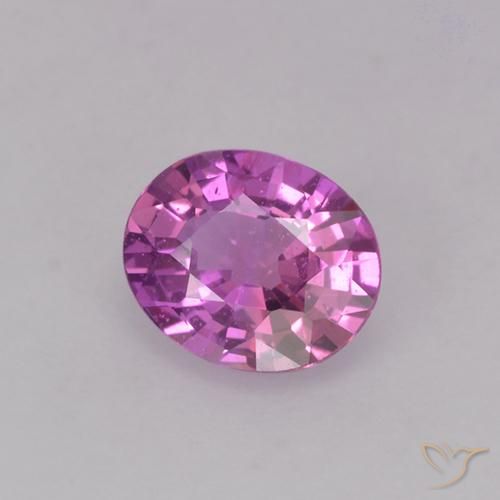 Safira Roxo Rosado Profundo Natural 0.79ct, oval, VVS-VS