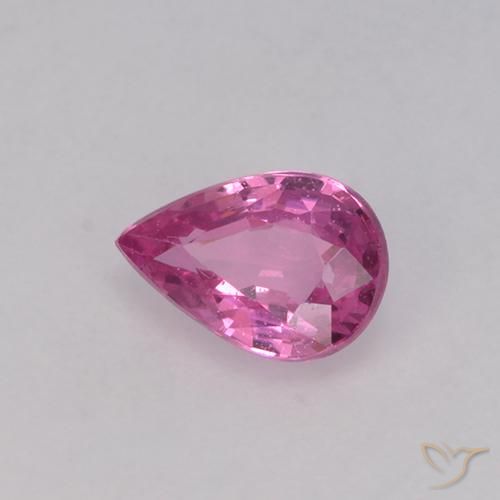 Safira Roxo Intenso Natural 0.67ct, Formato de pêra, VVS-VS