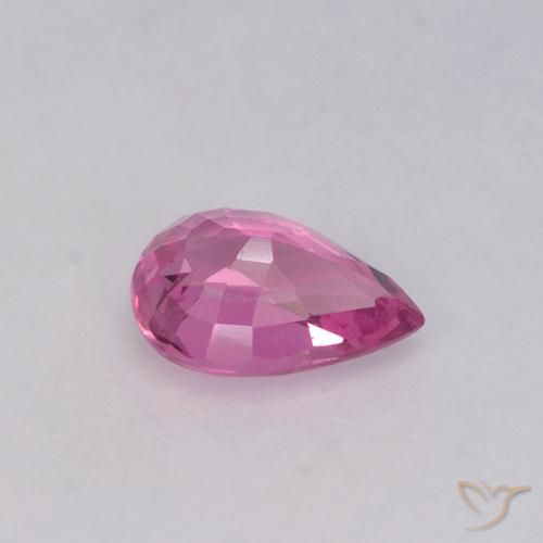 Safira Roxo Intenso Natural 0.67ct, Formato de pêra, VVS-VS