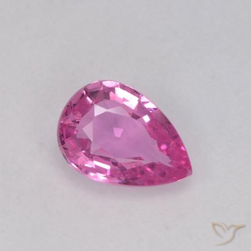 0.67ct Natural Rosa escuro Safira, Formato de pêra, VVS