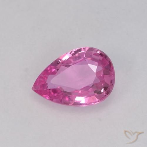 Safira Rosa escuro Natural 0.67ct, Formato de pêra, VVS